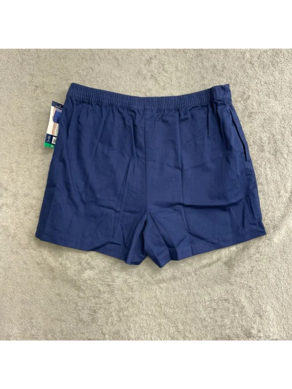 NWT Lands' End Women's XL Elastic-Back Twill Wrap Skorts Soft Cotton Navy  B0932